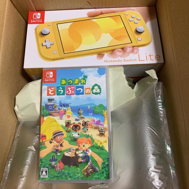 Nintendo Switch lite イエロー 本体 あつまれどうぶつの森