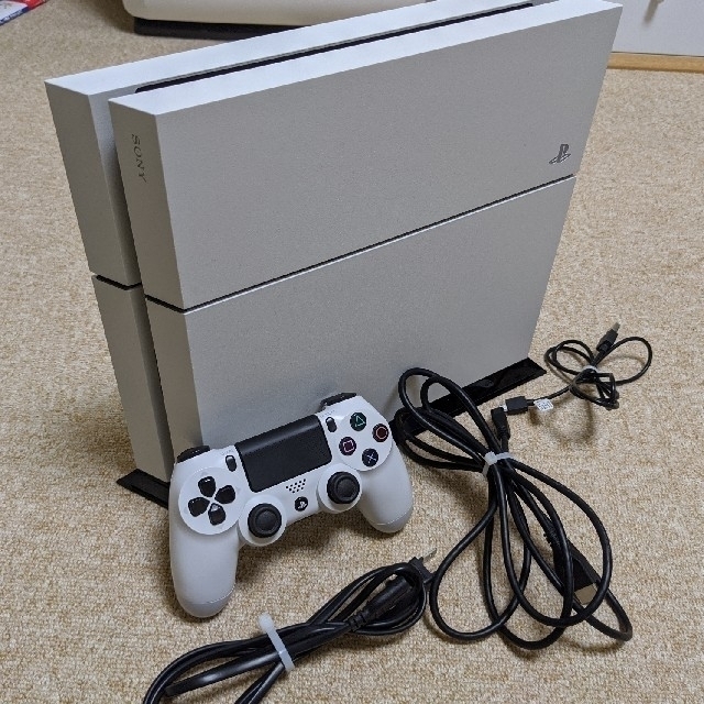 PS4 1TB CUH-1200A ホワイトHDD交換 箱無し スタンド付き