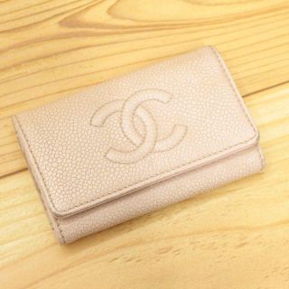 シャネル(CHANEL)のシャネル CHANEL キャビアスキン 6連 キーケース ピンク(キーケース)