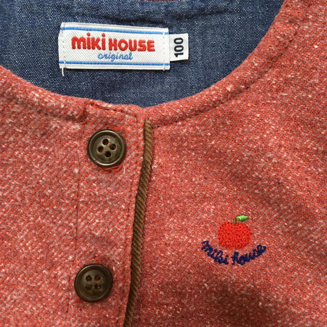 mikihouse(ミキハウス)のミキハウス  ジャンパースカート　ワンピース　100㎝ キッズ/ベビー/マタニティのキッズ服女の子用(90cm~)(ワンピース)の商品写真