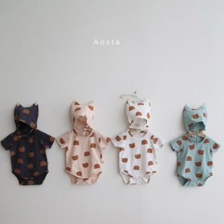 コドモビームス(こども ビームス)のkumakuma rompers ◆white M◆(ロンパース)