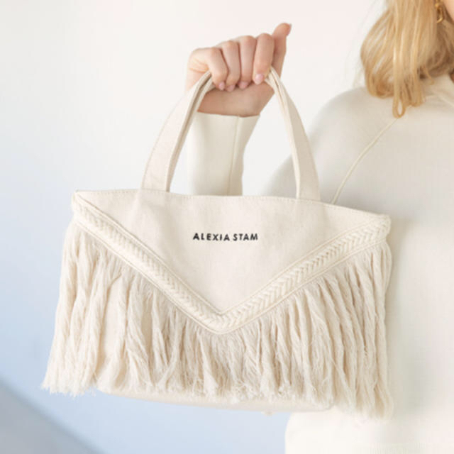 V Long Fringe Small Tote Bag