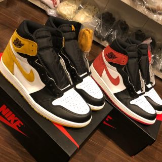 ナイキ(NIKE)の【※新品未使用】AJ1 / 2足セット Yellow /Tack Red28cm(スニーカー)