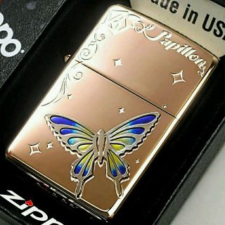 ジッポー(ZIPPO)のzippo♥パピヨン♥BYグラデ♥ジッポ(タバコグッズ)