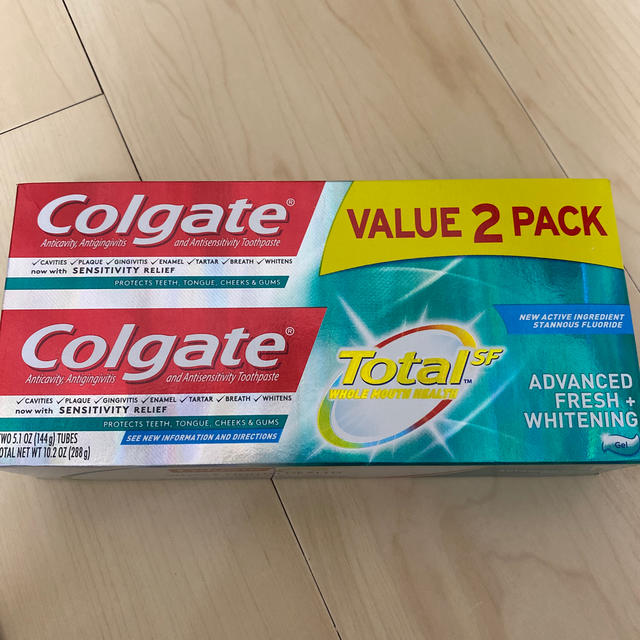  Colgate コルゲート TOTAL PLACA BACTERIANA pasta dentífrica 歯磨き粉 75ml×2個