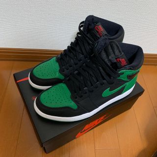 ナイキ(NIKE)のAIR JORDAN 1 RETRO HIGH OG パイングリーン　27センチ(スニーカー)