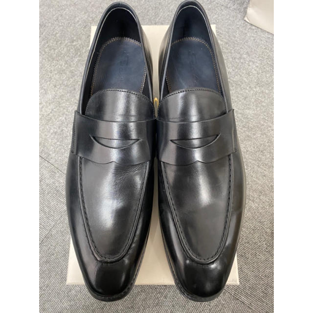 大幅値下げ】 Santoni(サントーニ) Uチップレザー コインローファー