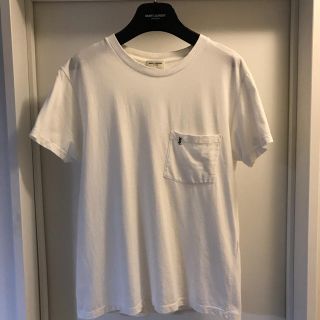 サンローラン(Saint Laurent)の17SS サンローラン　ボックス　胸ポケット　Tシャツ　白(Tシャツ/カットソー(半袖/袖なし))