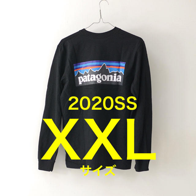 patagonia(パタゴニア)の2XL【海外限定品】メンズ ロングスリーブ P-6ロゴ レスポンシビリティー 黒 メンズのトップス(Tシャツ/カットソー(七分/長袖))の商品写真