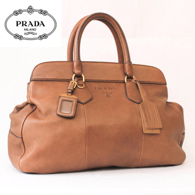 プラダ PRADA ハンドバッグ レザー ディアスキン 鹿革