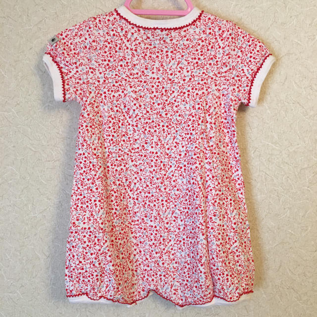 PETIT BATEAU(プチバトー)のベビー服 ロンパース プチバトー 6m 67cm 花柄 パンツ 女の子 キッズ/ベビー/マタニティのベビー服(~85cm)(ロンパース)の商品写真