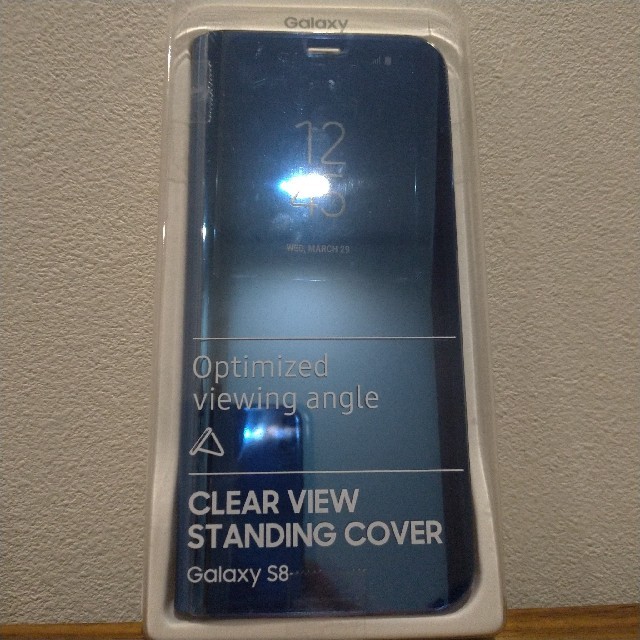 Galaxy(ギャラクシー)のGalaxy S8 CLEAR STANDING COVER ブルー スマホ/家電/カメラのスマホアクセサリー(Androidケース)の商品写真