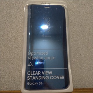 ギャラクシー(Galaxy)のGalaxy S8 CLEAR STANDING COVER ブルー(Androidケース)
