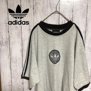 オリジナル(Original)のadidas originals ワンポイント　刺繍ロゴ　90s 三本線　USA(Tシャツ/カットソー(半袖/袖なし))