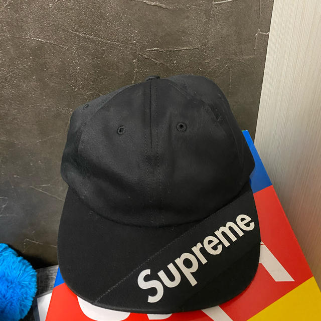 supreme 6パネル logo cap 黒 美品 | svetinikole.gov.mk