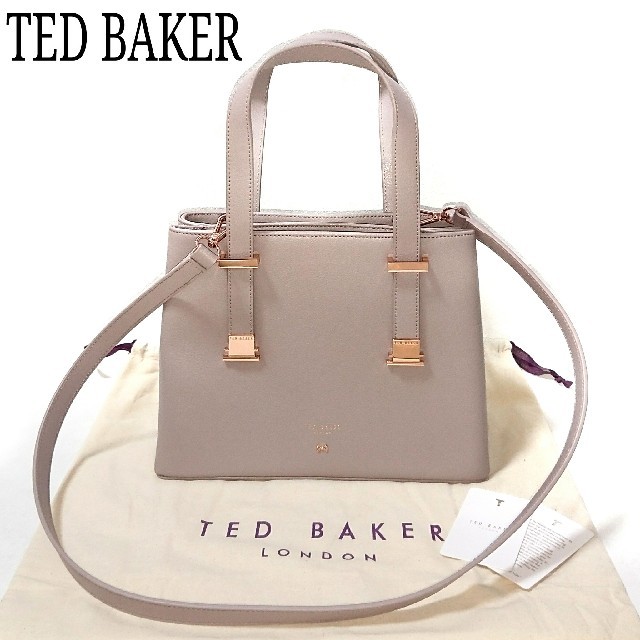レザーバッグ極美品 TED BAKER 2way ハンドバッグ ショルダーバッグ 牛革