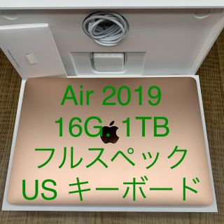 マック(Mac (Apple))の超美品　MacBook Air 13インチ 2019 ゴールド フルスペック(ノートPC)