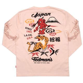 ﾃｯﾄﾞﾏﾝ/ﾛﾝT/ﾋﾟﾝｸ/tdls-322/ｴﾌ商会/ｶﾐﾅﾘﾓｰﾀｰｽ(Tシャツ/カットソー(七分/長袖))