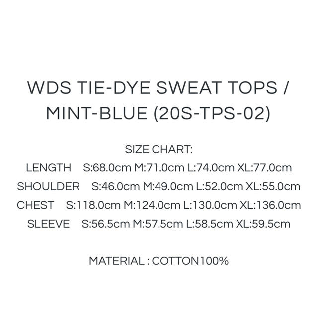 WIND AND SEA TIE-DYE SWEAT TOPS S MINT