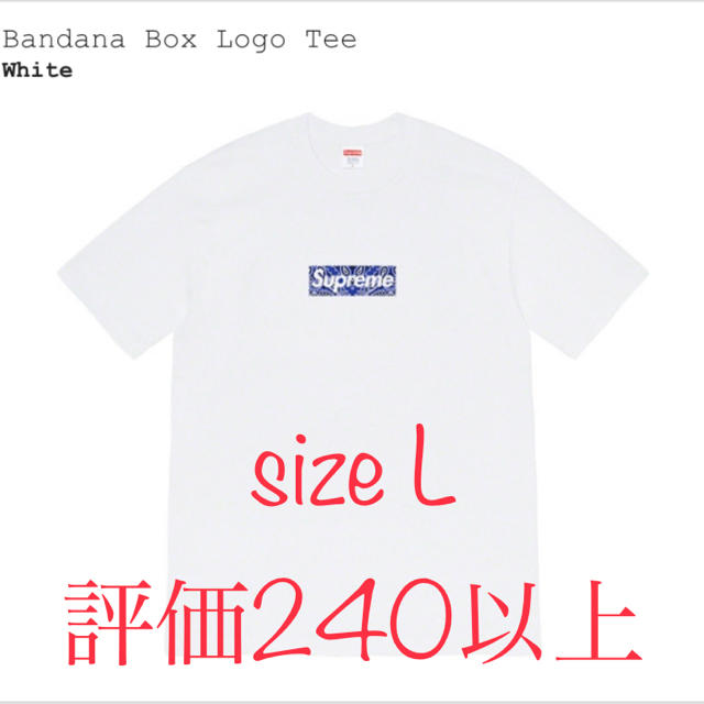 Supreme(シュプリーム)のSupreme bandana box logo tee バンダナ　white メンズのトップス(Tシャツ/カットソー(半袖/袖なし))の商品写真