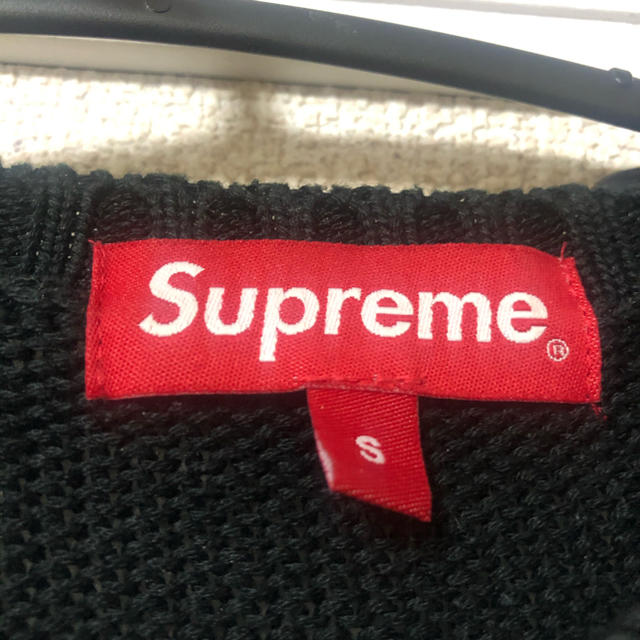 SUPREME Back Logo Sweater BLACK 1