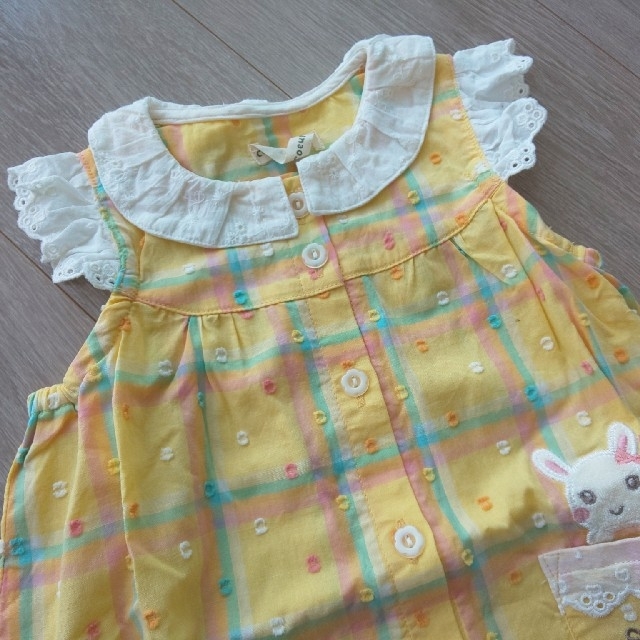 coeur a coeur(クーラクール)の＊新品＊クーラクール チェックワンピース  90 キッズ/ベビー/マタニティのキッズ服女の子用(90cm~)(ワンピース)の商品写真