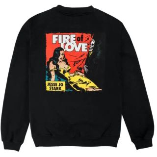 クロムハーツ(Chrome Hearts)のJESSE JO STARK FIRE OF LOVE スウェット L 黒　(スウェット)