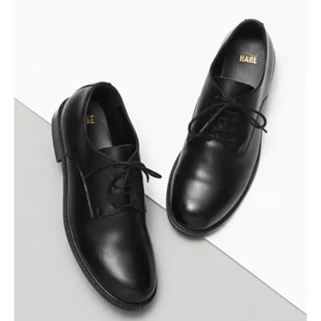 専用　新品✩︎HARE 革靴　プレーントゥシューズ　靴　ブラック　黒