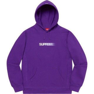 シュプリーム(Supreme)のsupreme Motion Logo Hooded purple Lサイズ(パーカー)