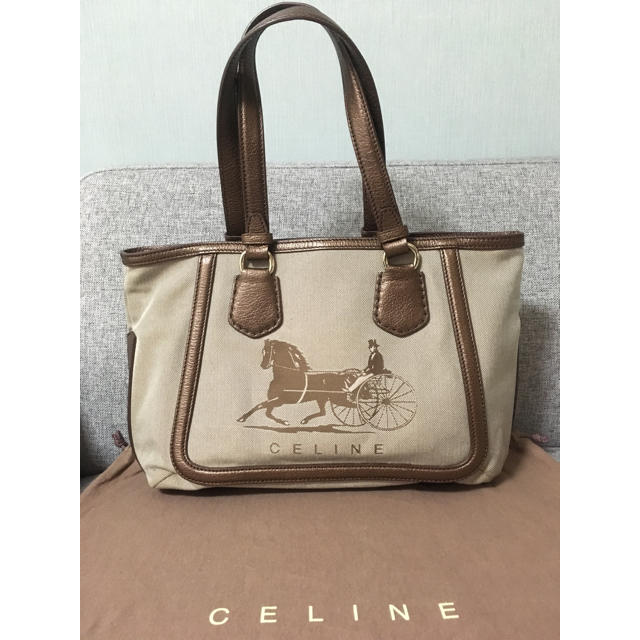 CELINE トートバッグ 馬車柄 キャンバス レザー | www.innoveering.net