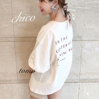 フーズフーチコ(who's who Chico)の春新作❁﻿フーズフーチコ　5分袖バックプリントビッグT(Tシャツ(長袖/七分))