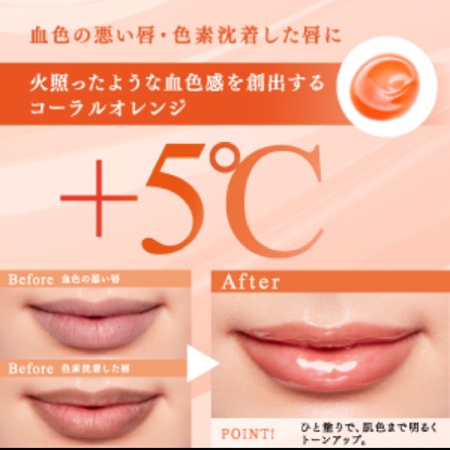 FLOWFUSHI(フローフシ)の【新品未開封】フローフシLIP38℃リップトリートメント +5℃コーラルオレンジ コスメ/美容のスキンケア/基礎化粧品(リップケア/リップクリーム)の商品写真