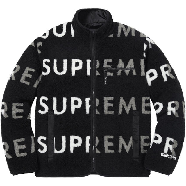 XL supreme Reversible Logo Fleece Jacket