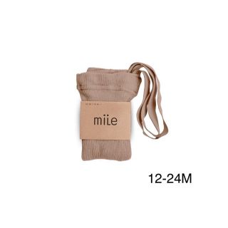 キャラメルベビー&チャイルド(Caramel baby&child )の《新品未使用》mile / baby tights - brown beige(靴下/タイツ)