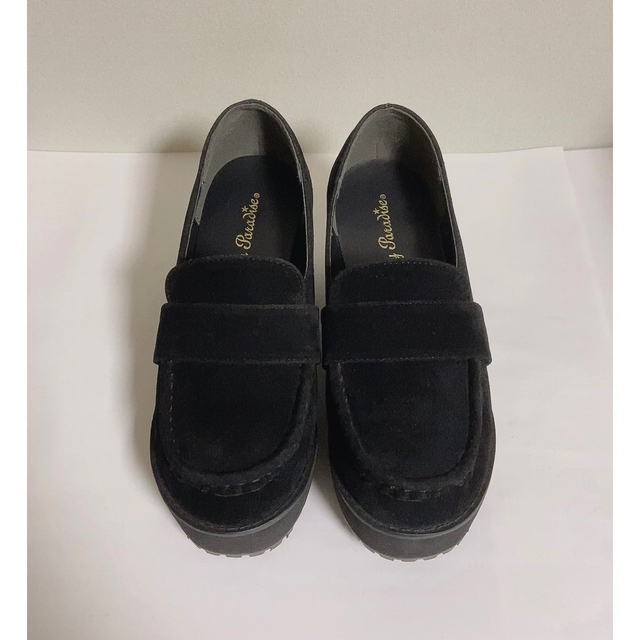 【お値下げ】厚底ローファー　ブラック レディースの靴/シューズ(ローファー/革靴)の商品写真