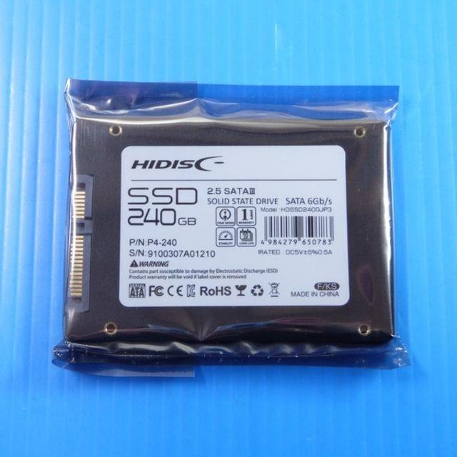 【SSD 240GB】 HIDISC HDSSD240GJP3 バルク