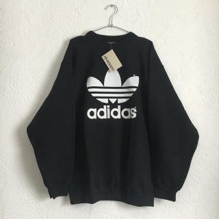 アディダス(adidas)のnor様専用 アディダス スウェット トレーナー 黒 白 M 肉厚 90s (スウェット)