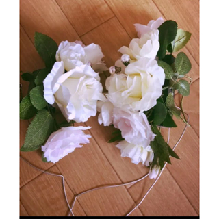結婚式　ウェルカムミラー　花飾り　イエロー　ピンク(ウェルカムボード)