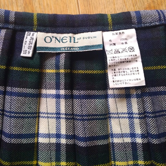 O'NEILL(オニール)のO,NERL OF DUBLIN キルトスカート チェック 秋冬プリーツ   レディースのスカート(ひざ丈スカート)の商品写真