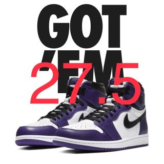 ナイキ(NIKE)のNIKE AIR JORDAN 1 COURT PURPLE 27.5cm(スニーカー)