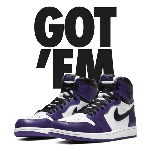 スニーカーAIR JORDAN 1 RETRO HIGH OG purple 27cm