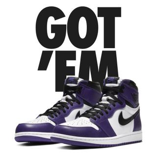 ナイキ(NIKE)の【新品未使用】 26.5 AIR JORDAN 1 COURT PURPLE(スニーカー)