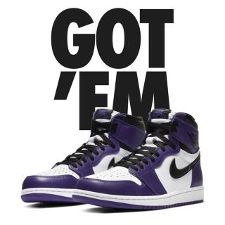 ナイキ(NIKE)のaj1 court purple(スニーカー)