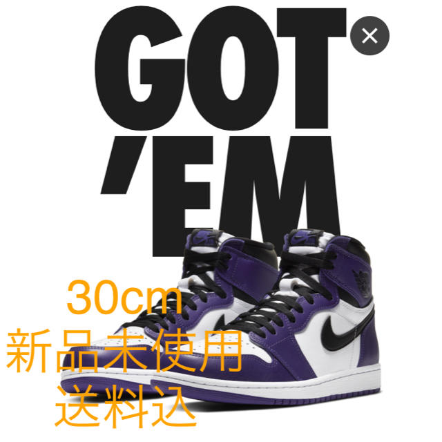 Nike air jordan 1 court purple 30cm