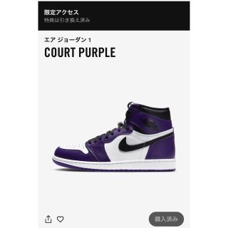 ナイキ(NIKE)のjodan 1 court purple (スニーカー)