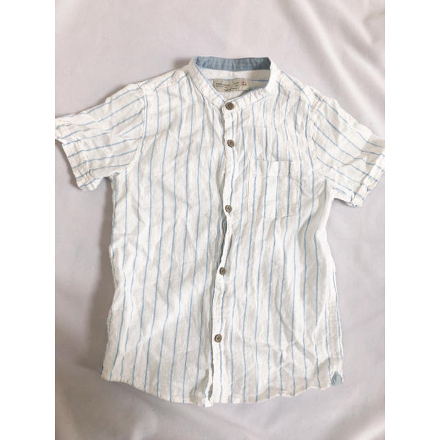 ZARA KIDS(ザラキッズ)のzaraキッズスタンドネックシャツ キッズ/ベビー/マタニティのキッズ服男の子用(90cm~)(ブラウス)の商品写真