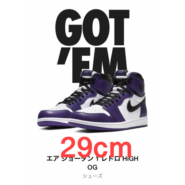 NIKE  AIR JORDAN 1 COURT PURPLE 29cm