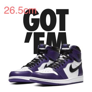 ナイキ(NIKE)の26.5NIKE AIRJORDAN RETRO 1 HIGH OG COURT(スニーカー)