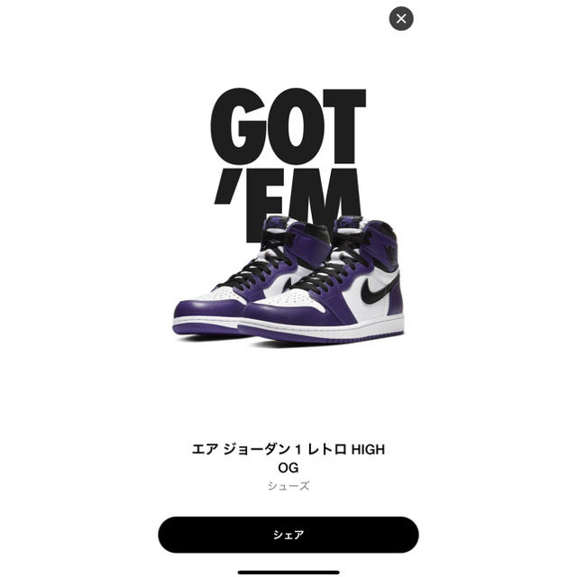 NIKE(ナイキ)の新品・未使用！ NIKE エアジョーダン1 Air Jordan 1 メンズの靴/シューズ(スニーカー)の商品写真