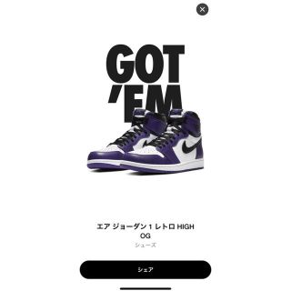 ナイキ(NIKE)の新品・未使用！ NIKE エアジョーダン1 Air Jordan 1(スニーカー)